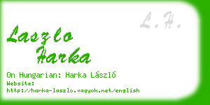 laszlo harka business card